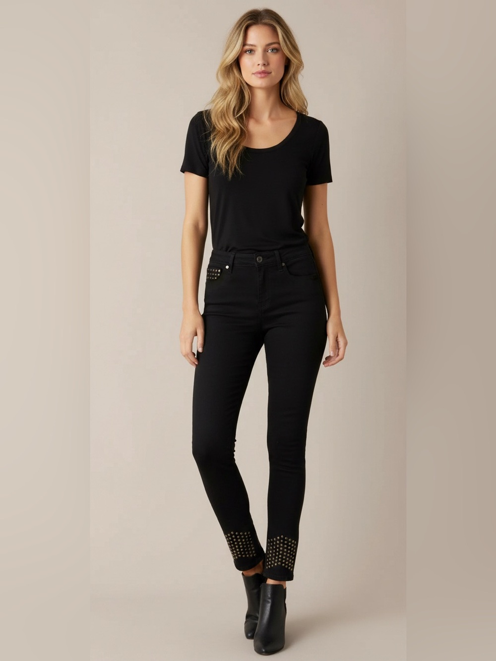 BDG Studded High Waisted Black Jeans
